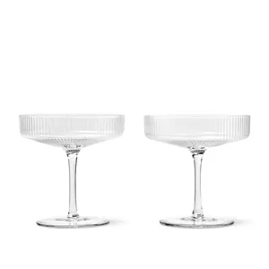 Ferm Living - Ripple Champagne Saucer Set - Champagneglas