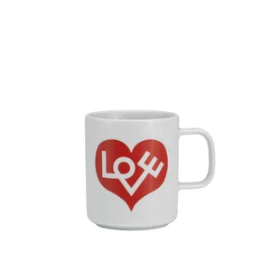 Vitra - Coffee Mug Love Heart, Crimson - Kaffekoppar - Alexander Girard - Vit