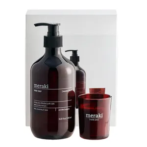 Meraki - Home Presentask Handtvål 490 ml och Doftljus Brun