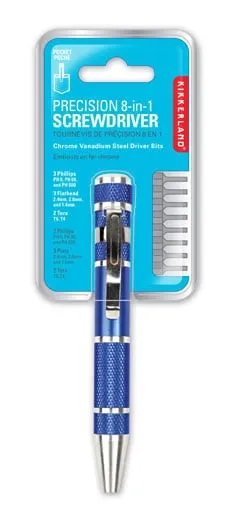 Kikkerland PRECISION 8-IN-1 SCREWDRIVER ASSORTED