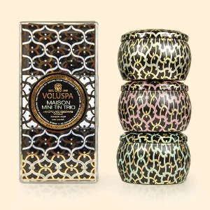 Voluspa Doftljus - Maison mini Tin Trio, 3-pack