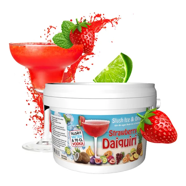 Slush Ice & Drinkbål - Strawberry Daiquiri