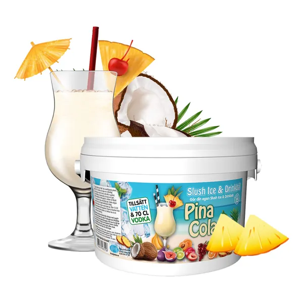 Slush Ice & Drinkbål - Pina Colada