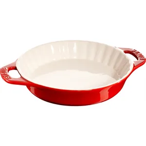 Staub Pajform 24 cm, Röd